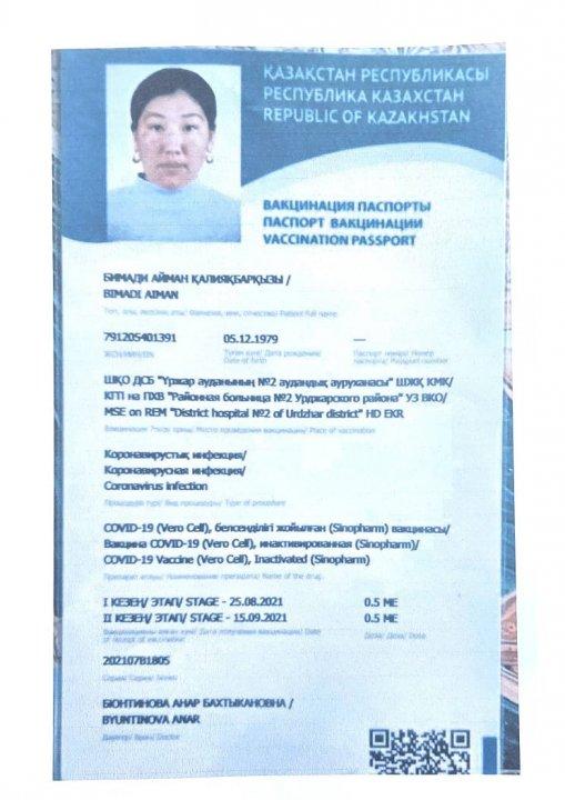 Вакцинация  паспорты